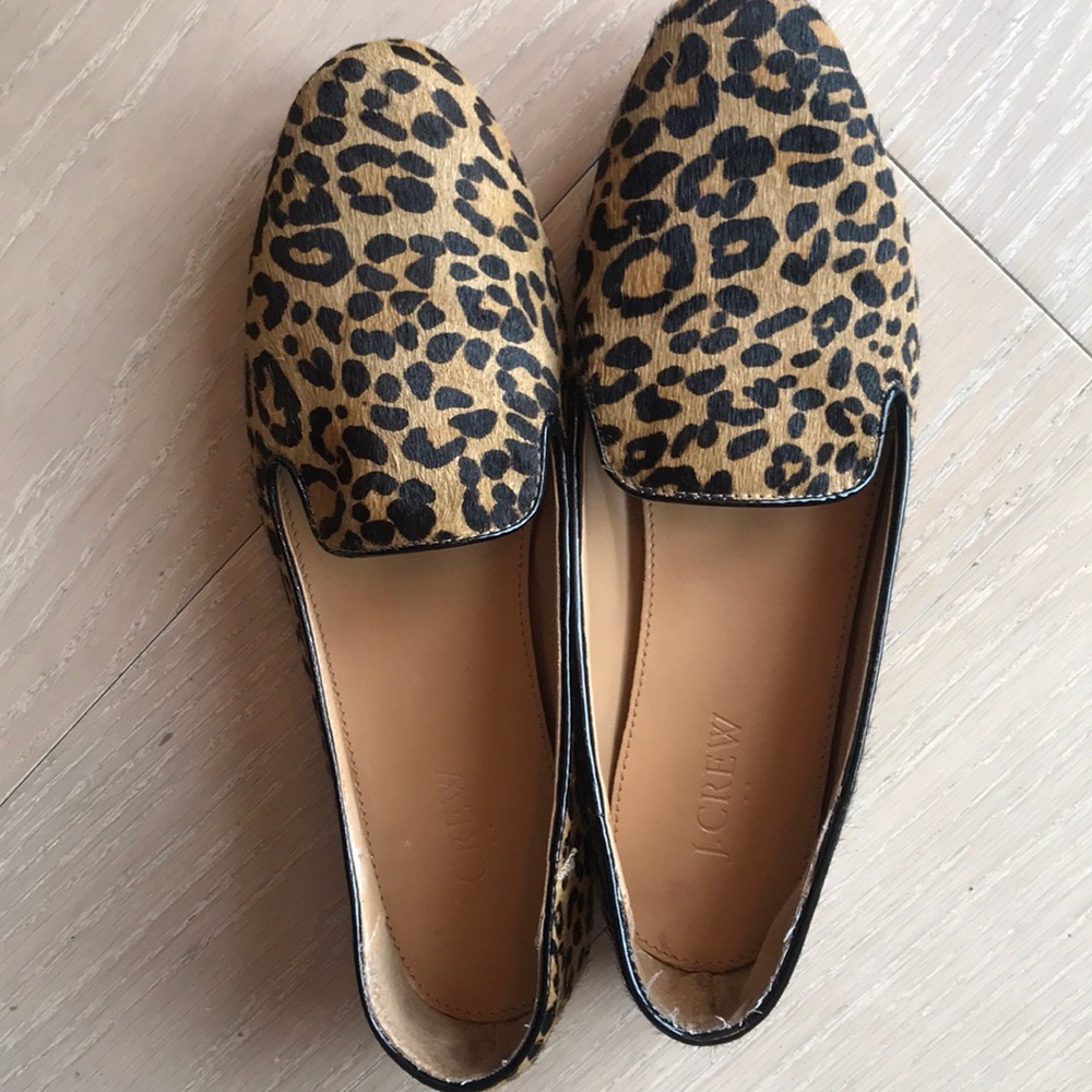 Once worn J.Crew leopard print loafers